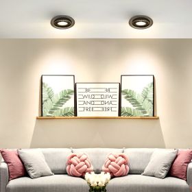 Square Round LED Embedded Elephant Trunk Lamp Living Room Ceiling Corridor Spotlight (Option: Black 3W opening60mm-Single head round-4500K)
