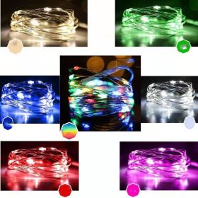 Three A Battery Box Type Copper Wire String Light (Option: Purple-USB)